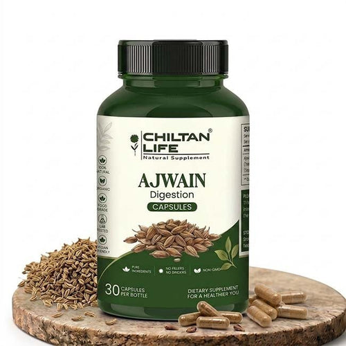 Ajwain Capsule 100% Natural Ajwain Tablets 30 Per Bottle 500mg - ChiltanPure