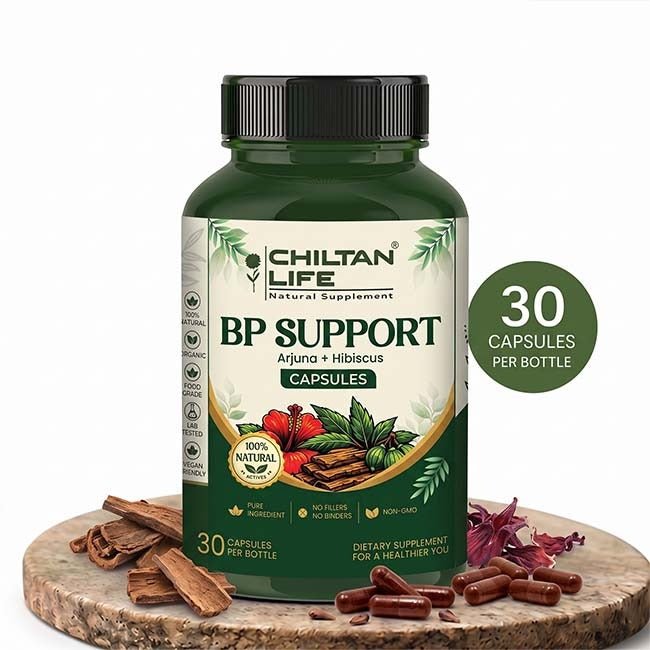 Bp Support Capsule 100% Natural Bp Support Tablets 30 Per Bottle 500mg - ChiltanPure