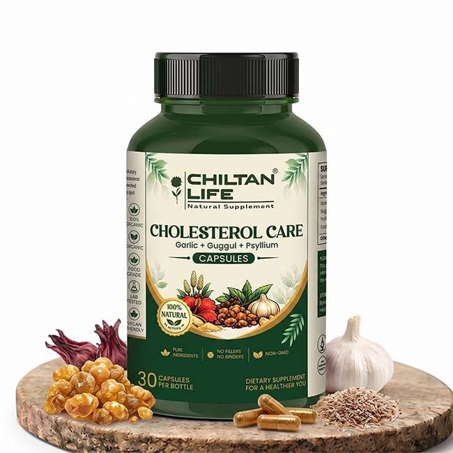 Cholesterol Care Capsule 100% Natural Cholesterol Care Tablets 30 Per Bottle 500mg - ChiltanPure