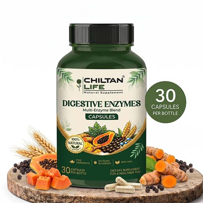 Digestive Enymes Capsule 100% Natural Digestive Enymes Tablets 30 Per Bottle 500mg - ChiltanPure