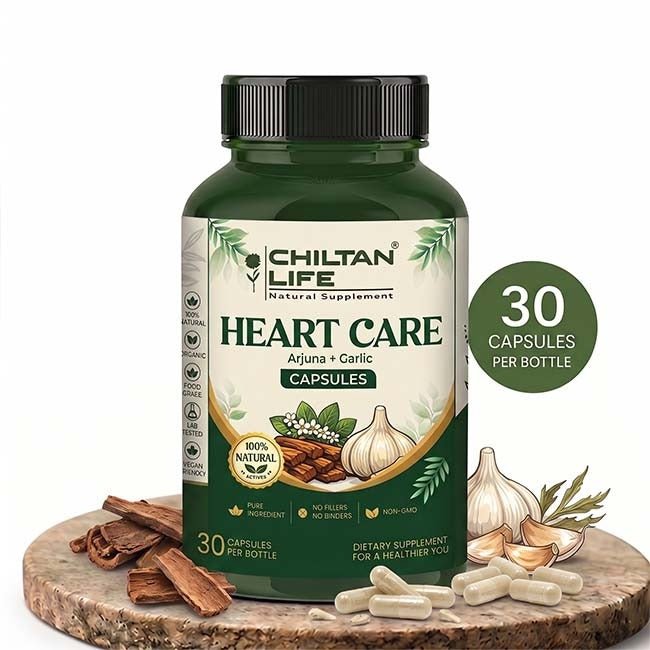 Heart Care Capsule 100% Natural Heart Care Capsule Tablets 30 Per Bottle 500mg - ChiltanPure