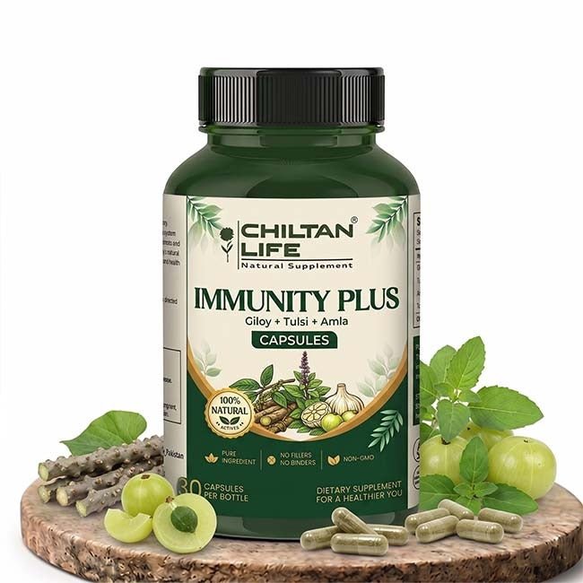 Immunity Plus Capsule 100% Natural Immunity Plus Capsule Tablets 30 Per Bottle 500mg - ChiltanPure