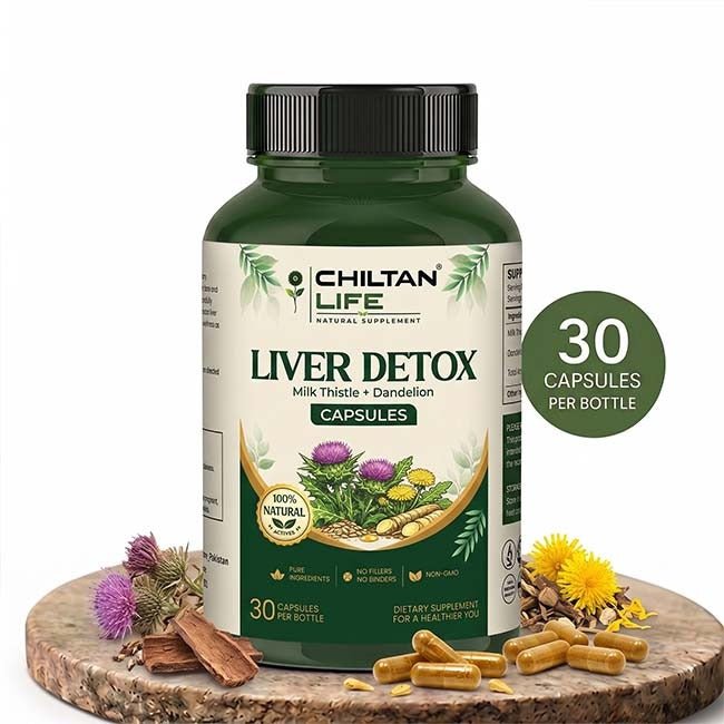 Liver Detox Capsule 100% Natural Liver Detox Capsule Tablets 30 Per Bottle 500mg - ChiltanPure
