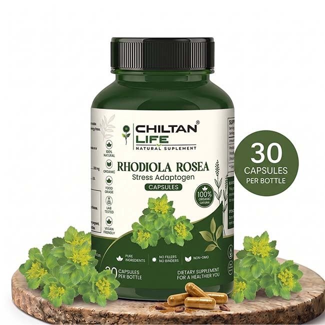 Rhodiola rosea Capsule 100% Natural Rhodiola rosea Tablets 30 Per Bottle 500mg - ChiltanPure