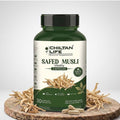 Safaid Musli Capsule 100% Natural Safed Musli Tablets 30 Per Bottle 500mg - ChiltanPure