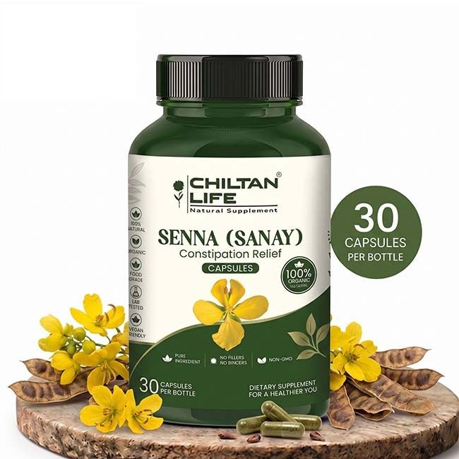 Senna (Sanay) Capsule 100% Natural Senna (Sanay) Tablets 30 Per Bottle 500mg - ChiltanPure