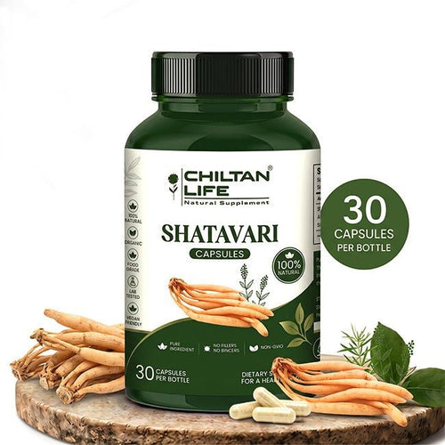 Shatavari Capsule 100% Natural Shatavari Tablets 30 Per Bottle 500mg